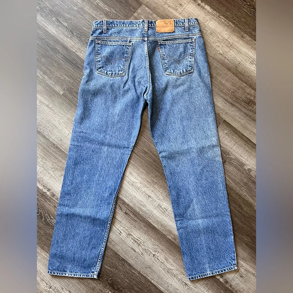 Vintage Levi's 505 Orange Tab Straight Cut Acid Wash Jeans - Picture 2 of 10